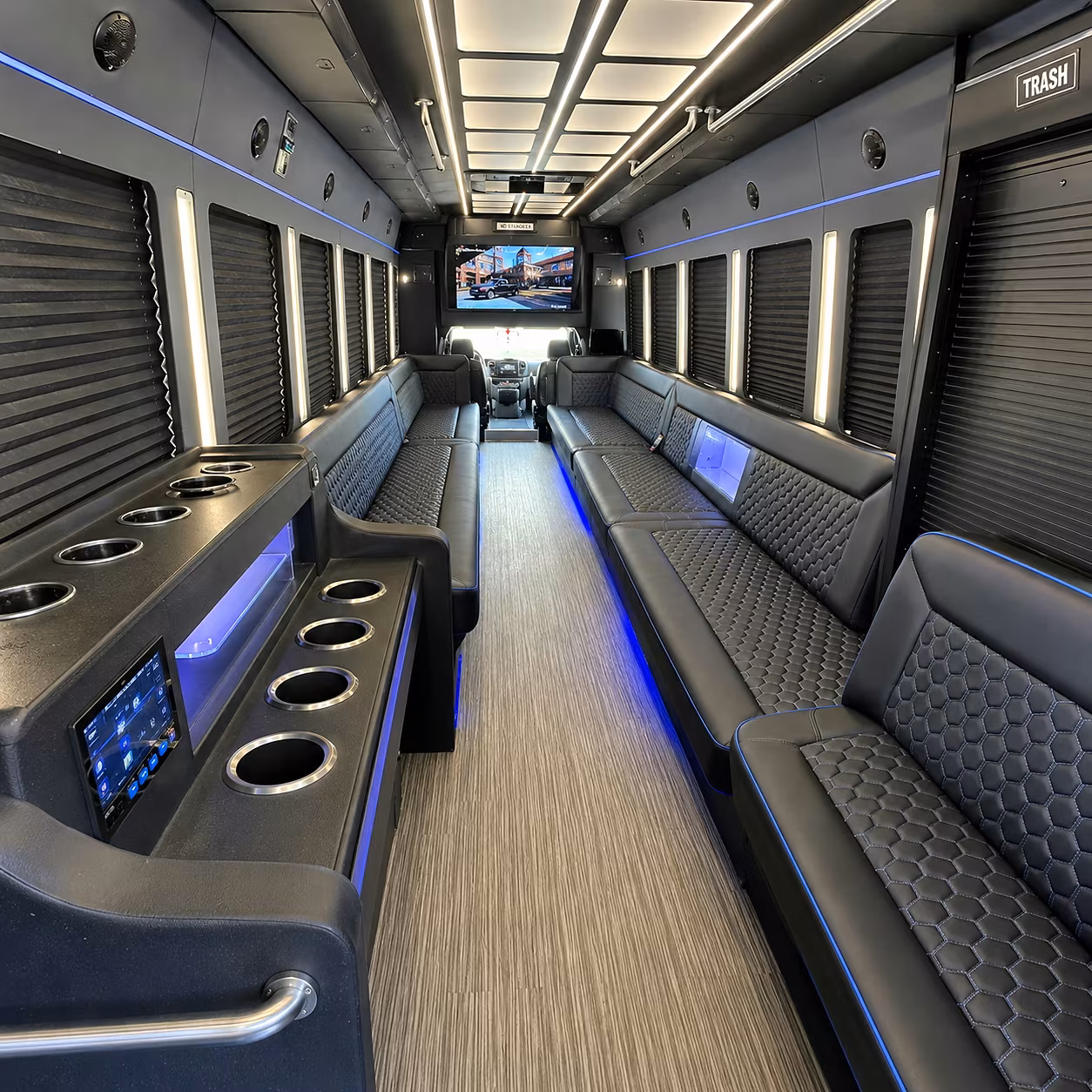 bridal party bus rentals for the wedding morning in odessa